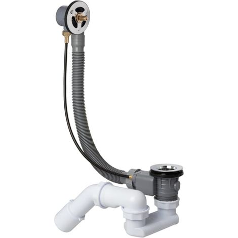 Kronenbach Krontec Universal Wannen Ab- und Überlaufgarnitur, Sonderlänge 80 cm (1/3)