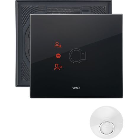 VIMAR - 0K21666.76.02 Placca 3M transponder nero diamante IP55