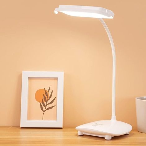 Stück 13200mAh 40 LED Kabellose USB-wiederaufladbare Schreibtischlampe, Kinderleselampe, Touch-Lampe mit 3 Farben und 3 Modi, dimmbar, batteriebetriebene Nachttischlampe (1/4)