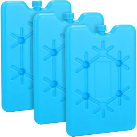 Pain de Glace pour Sac Isotherme, 3 Bloc Glace pour Glaciere, 200ml Réutilisables et Extra Plat, pour Voyage, Camping, Randonée, Garder Nourriture Fraîch