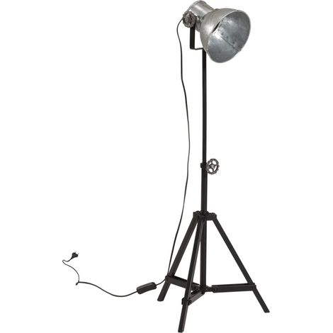 Lampe de bureau 25 W argent vintage 35x35x65/95 cm E27 (1/5)