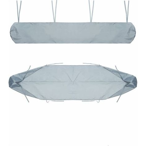 Housse de protection pour auvent, 2 m gris housse de rangement pour auvent rétractable manuel étanche et anti-poussière pour auvent de terrasse (1/5)