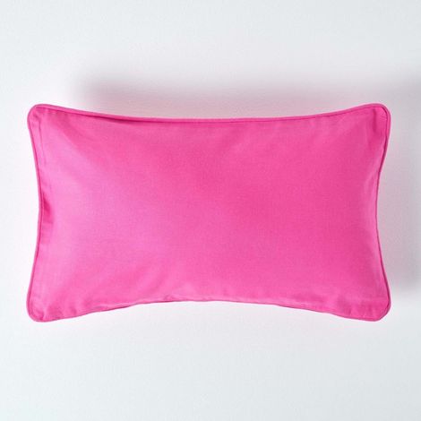 HOMESCAPES Kissenbezug aus Baumwolle in Pink, 30 x 50 cm