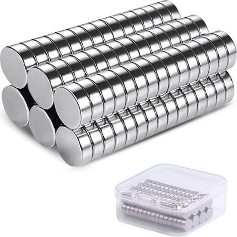 60 kleine Kühlschrankmagnete, 6 mm x 3 mm, Neodym, Mini, starke Metall-Reißzwecken für Kühlschrank, Bilder, Bastelarbeiten, Karten, Whiteboards, Kalender
