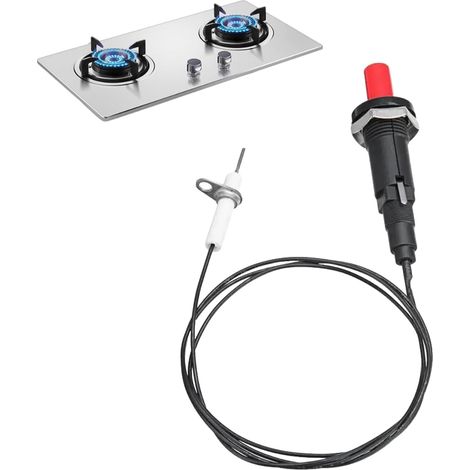 Allumeur Piézoélectrique, Allumeur en Céramique, Kit de Remplacement D'allumage Piezo, Allumeurs pour Gril à Gaz, Convient pour Les Grillades, Le Camping, Les Cheminées, Le Gaz (1/5)
