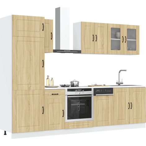vidaXL 8 Piece Kitchen Cabinet Set Kalmar Sonoma Oak Engineered Wood
