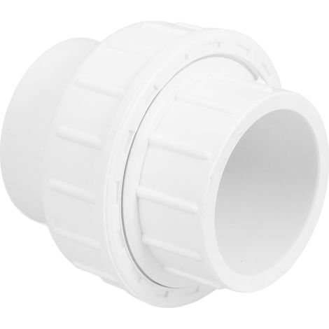 Raccord Union Pvc Blanc Haute Résistance pour Tuyaux D'eau Froide, Adaptateur Polyvalent pour Installation Intérieure, Connexion Étanche et Solide (1/5)