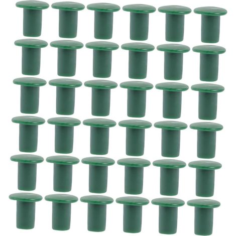 48 Stück PVC Pflanzenschutzkappen Bambusrohr Aufsatz Outdoor