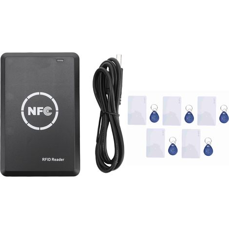 Lettore NFC 13,56 MHz 125 kHz, copiatore di carte IC ID con 5 portachiavi T5577 per ascensore AWID.