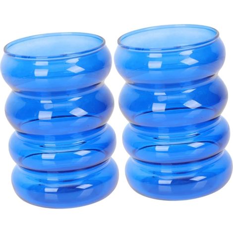 2 Pièces Vase en Vitrail Verrerie Esthétique Vase De Pièces Maîtresses Fleurs Séchées pour La Décoration Clair s en Verre Coloré à Fleurs à Bulles Un Verre Tulipe Plante (1/5)