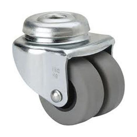 rueda giratora agujero m10 21ibs40-bp plastico gris (doble) eje liso (1/2)
