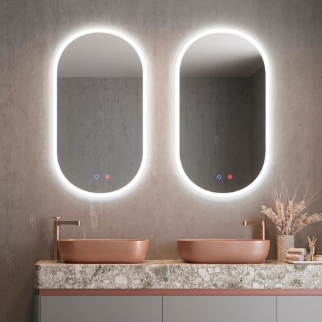LEDIMEX-  Espejo Baño 90X50cm con Led y Antivaho Traslucido