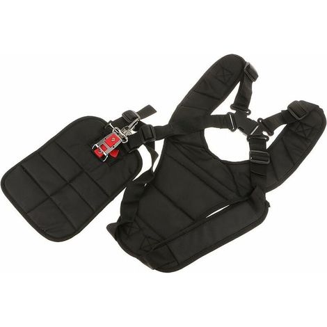 Harnais à Double Bandoulière pour Débroussailleuse Tondeuse, Débroussailleuse Tondeuse Husqvarna Echo, Noir (1/5)