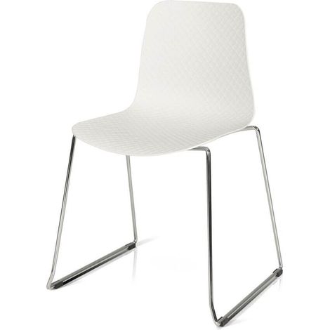 Sedia moderna da cucina in propilene  Colori sedie Tempesta: Bianco
