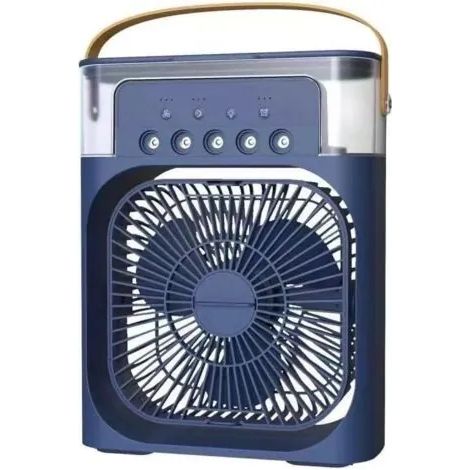 Mini climatiseur de table USB avec diffuseur d'eau, diffuseur d'arômes, humidificateur, minuterie, arrêt automatique, rotatif, LED 7 couleurs, silencieux, portable, pour la maison, le bureau et le cam (1/3)