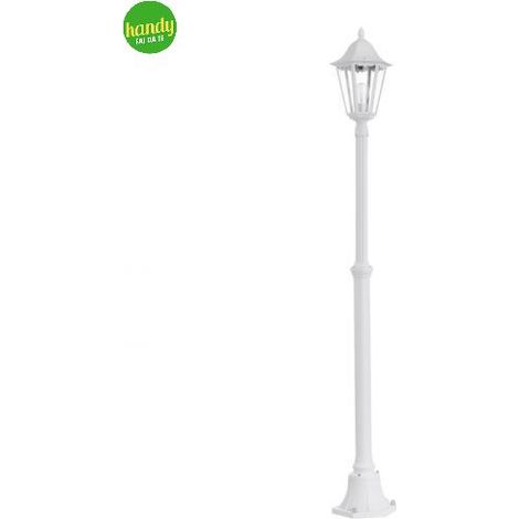 Lampione in acciaio Green Light ermes e27 h.220cm bianco