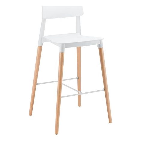Tabouret blanc Marty - Lot de 2 - Maxiburo (1/5)