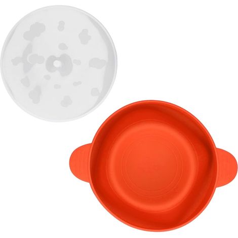 Grande machine à pop-corn pour micro-ondes, bol pliable en silicone pour micro-ondes Popcorn Popper avec couvercle et poignée, passe au lave-vaisselle(orange) (1/5)