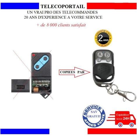 TELECOMMANDE FAAC TM1 433 DS, TELECOMMANDE COPIEUSE FAAC TM1 433 DS, TM2 433 DS, TM3 433 DS 433,92 Mhz