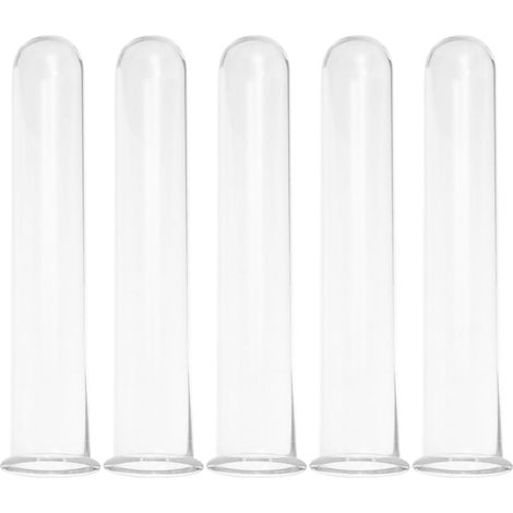 Lot de 5 Tubes de Verre pour Propagation Hydroponique Observation des Racines, Vase Tube Transparent pour Plantes sur Table Cuisine (1/5)
