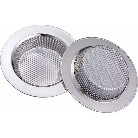 2 Pcs Filtre évier Cuisine. Filtre à évier en Acier Inoxydable. Filtre en métal Bain lavabo Filtre pour Salle de Bain Cuisine 7.5cm /2.95&34 de diamètre (1/5)