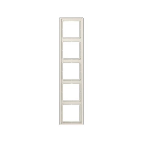 Jung Cadre 5 compartiments, LS 990, IP 44, Duroplast, blanc, montage vertical et horizontal LS 985 W