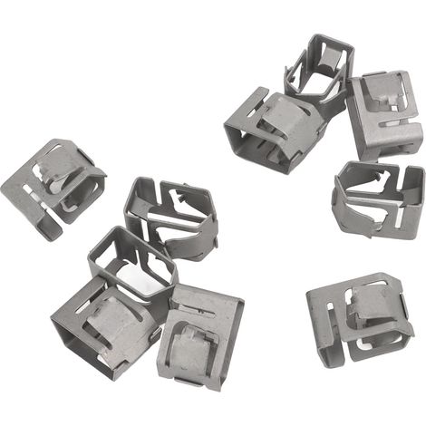 Lot de 10 Pinces de Fin de Rail pour Panneau Solaire, Montage en Acier à Ressort avec Revêtement Zinc-Aluminium, Fixation pour Installation Photovoltaïque (1/5)