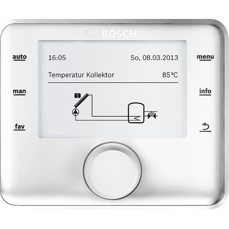 Bosch Bedienteil Solarregler CS 200 für Solarmodul MS 100 / MS 200 ohne EMS-Wärmeerzeuger, autarker Betrieb
