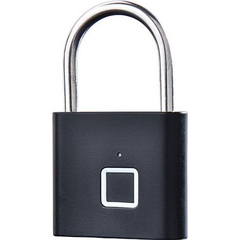 Serrure à empreinte digitale, cadenas à empreinte digitale, cadenas intelligent, serrures de casier, serrure intelligente avec USB rechargeable, convient pour casier de salle de sport, école, (1/3)