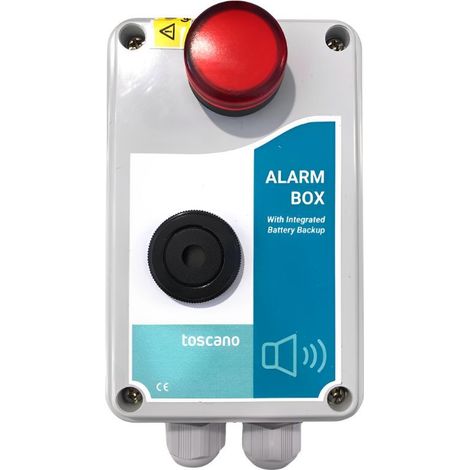 Boîtier d'alarme sonore 90dB avec voyant 230V – Détecteur d'inondation pour pompe et station de relevage – Installation rapide et facile – Toscano