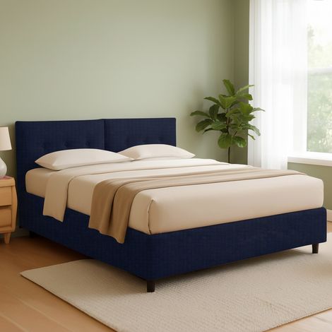 Letto Matrimoniale Derby, Sfoderabile, Contenitore Made in Italy, Viola Scuro (1/5)