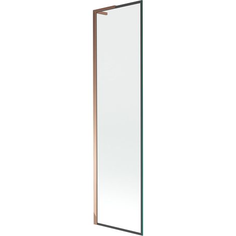 Mexen Next L paravento da vasca a 1 anta 50 x 150 cm, cornice nera, oro rosa - 895-050-000-03-70-60 (1/5)