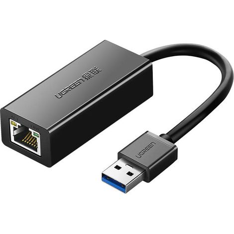 Adaptateur réseau Ugreen CR111 USB 3.0 vers RJ45, Gigabit Ethernet (noir) (1/2)
