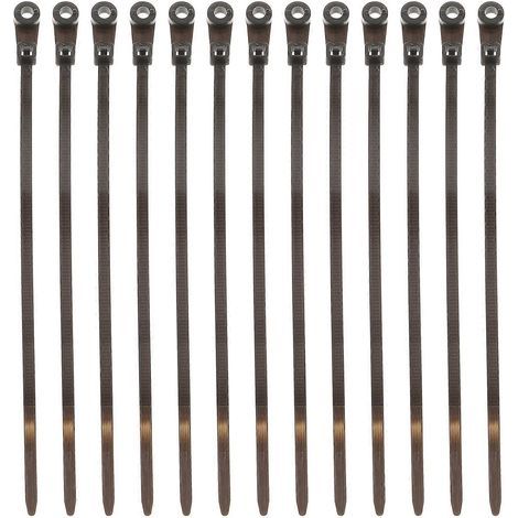 Packung mit 100 Mehrzweck-Kabelbindern aus selbstsicherndem Nylon zum Befestigen – 15 x 0,4 cm – Schwarz (1/3)