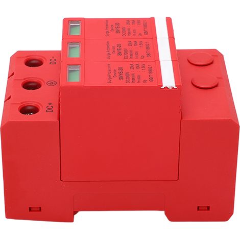 Parafoudre DC PV 1000V 3P, protection contre surtensions, ignifuge, anticorrosion, orange, coffret de distribution, dispositif de protection. (1/5)