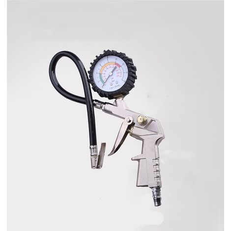 royaluxe - Pistolet de gonflage de pneus Voiture Moto Pompe à air électrique pour gonfler les pneus Outil de gonflage avec connecteur Manomètre de pression des pneus (1/3)