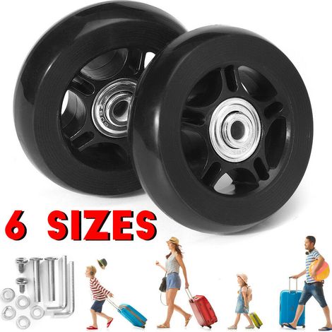 Ersatzräder für Gepäckkoffer, 60 mm x 18 mm, Reparatursätze für Lenkrollenlager aus Gummi, 2er-Set (1/5)