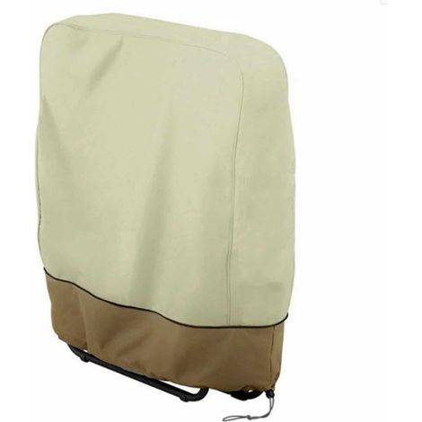 Klappbarer Gartenstuhlbezug aus Oxford-Gewebe, wind- und staubdicht, mit Aufbewahrungstasche, beige und braun, 1 Stück (1/5)