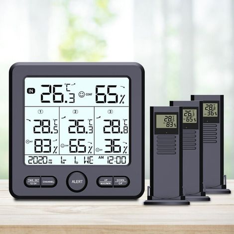Drahtlose Wetterstation mit 3 Sensoren (1/5)
