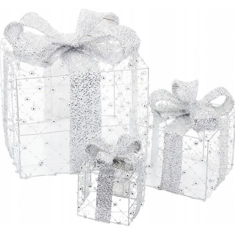 Dekorative Geschenke 3-teiliges LED-Weihnachtslichtfiguren-Set mit großer Beleuchtung (1/5)