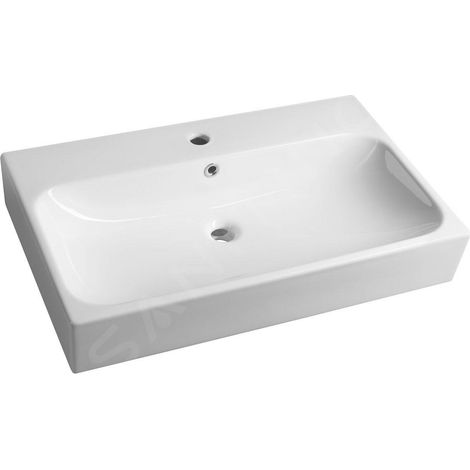 TORIDI Lavabo en céramique 76x46,5cm, blanc (1/5)