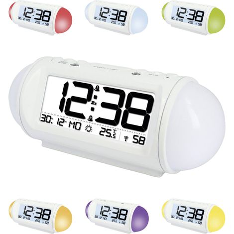 Réveil radiopiloté(e) Techno Line WT 499 blanc (1/5)