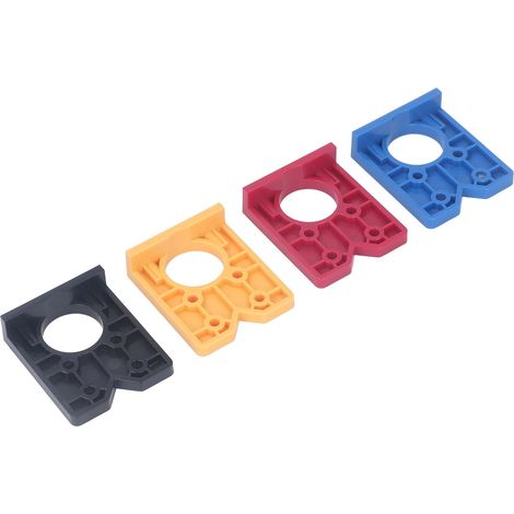 Scharnierschablonen-Set in Blau, Rot, Gelb und Schwarz, 35-mm-Bohrschablone, Lochöffner für Holz, Türen und Schränke (1/5)
