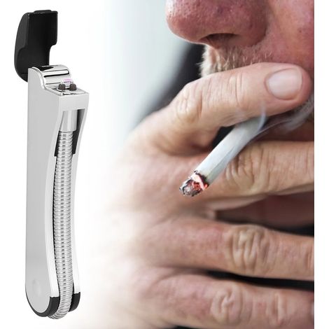 Briquet de poignet portable avec tuyau pliable, USB, cadeau tendance pour homme, gris (1/4)