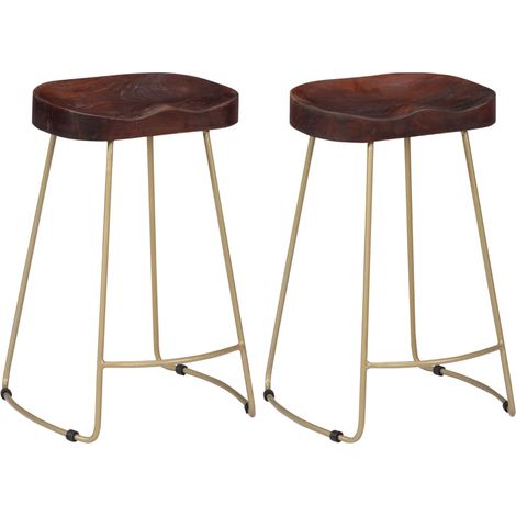 Gavin Barhocker 2 Stk. Massivholz Mango