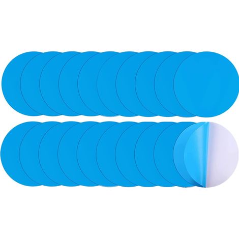 Rustine Piscine - Kit Réparation PVC Auto-adhésif - Pour Piscines Gonflables Bateaux Lit D Eau - 20 Pièces Diamètre 7 5 Cm (1/5)