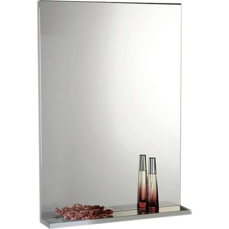 Aqualine Beta - Specchio 50x70x12 cm, con ripiano, bianco 57396 (1/4)