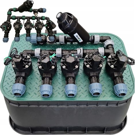 Kit Rain Bird a 5 sezioni: collettore con filtro e compressore, pozzetto, PE 25 (1/5)