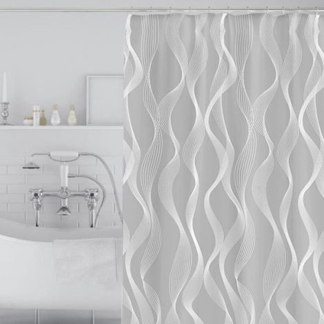 Rideau De Douche - 150x180cm - Polyester Imperméable Anti-moisissure - Pour Salle De Bains - 1 Pièce (1/4)
