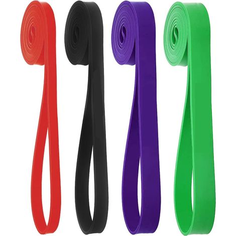 Kit de bandes de résistance, bandes d'assistance pour tractions - Bande de résistance extensible - Bandes de mobilité pour haltérophilie, musculation, kinésithérapie, entraînements à domicile (1/5)